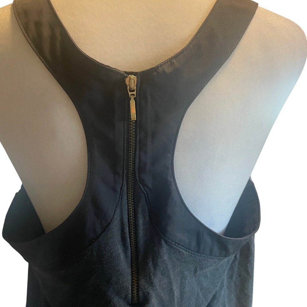 Banana Republic Grey Racerback Tank with Back Zipper
